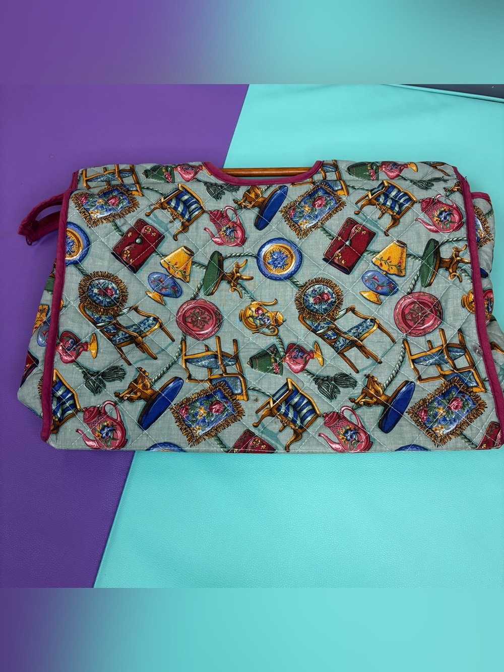 Vintage Quilted Decorative Furniture Print Tote Bag